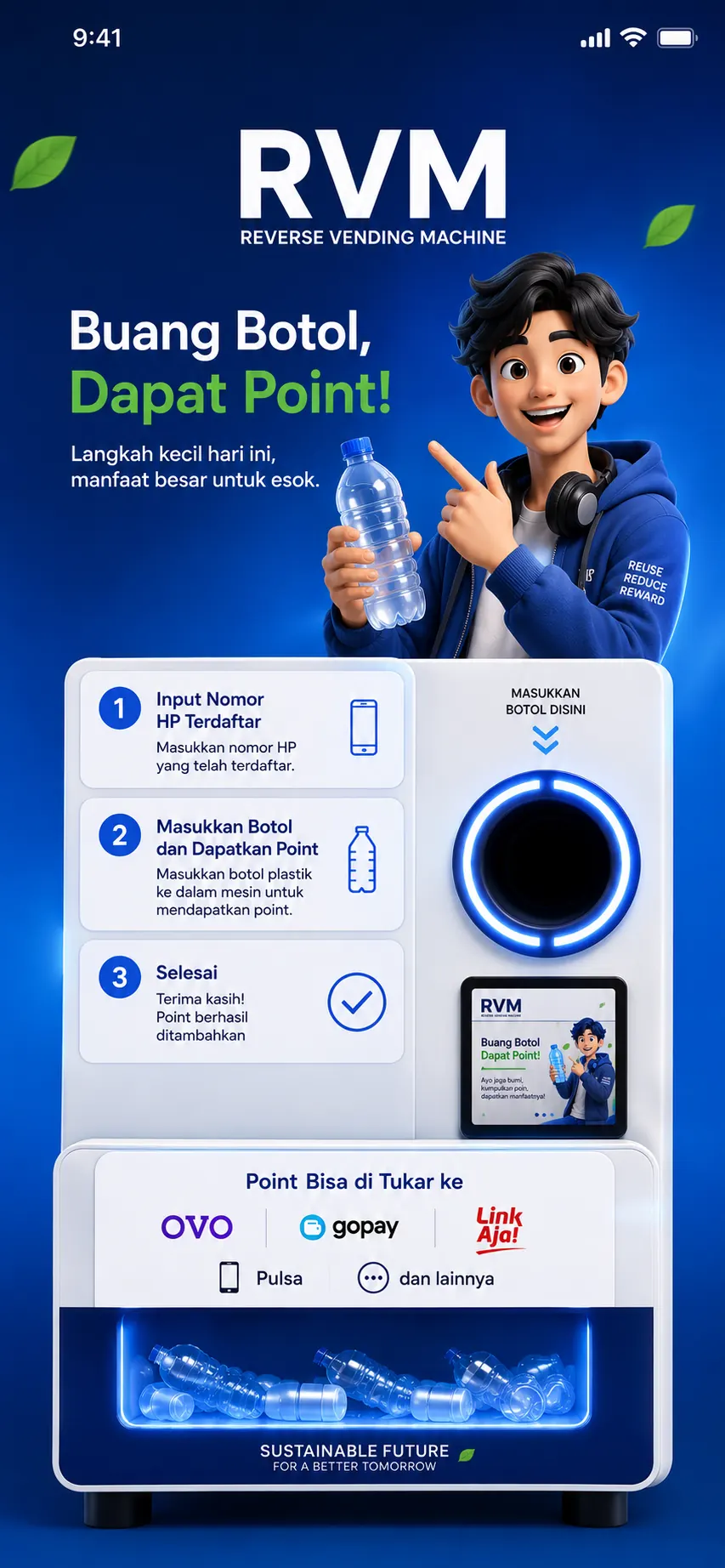 Poster RVM ARTASAMPA: Buang Botol, Dapat Point
